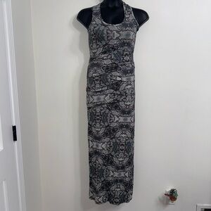 Nicole Miller Snake Print Racerback Maxi Dress